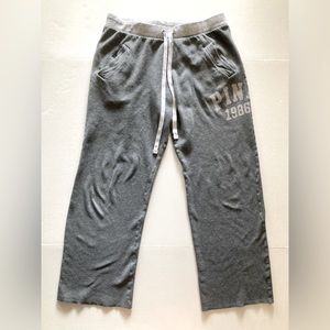 Victoria’s Secret Pink Gray Sweatpants Cotton Blend Size Small